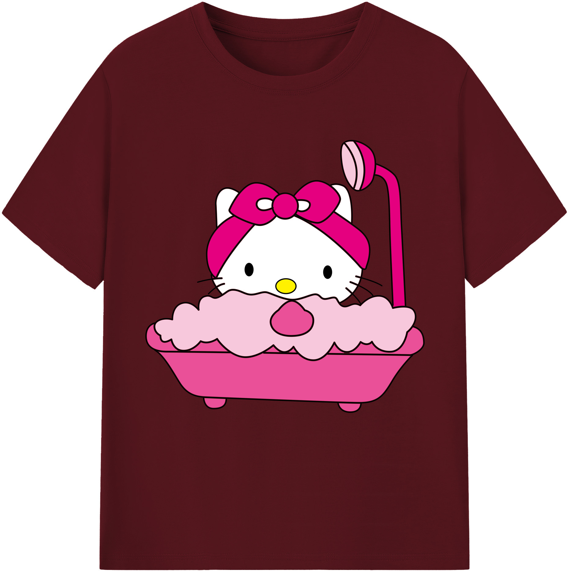 （画像用） Hello Kitty ハローキティ 綿100％半袖Tシャツ（フロントプリント）